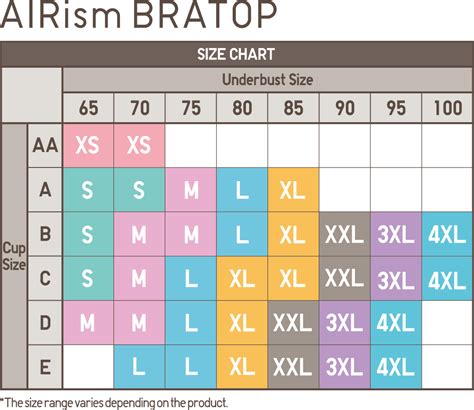 uniqlo size chart airism